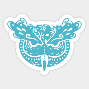 Colorful Alebrije Owl Head Sticker